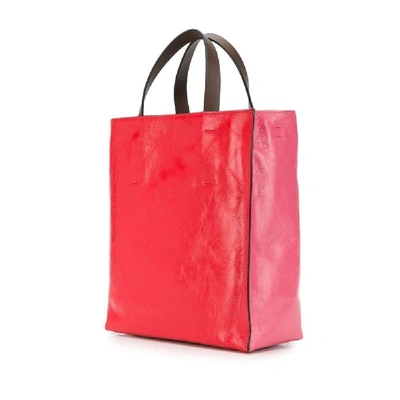 Shop Marni Women's Fuchsia Leather Handbag
