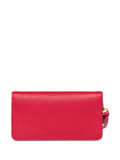 Shop Prada Women's Red Leather Shoulder Bag