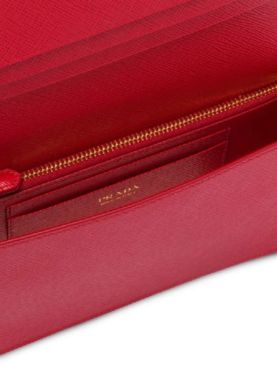 Shop Prada Women's Red Leather Shoulder Bag