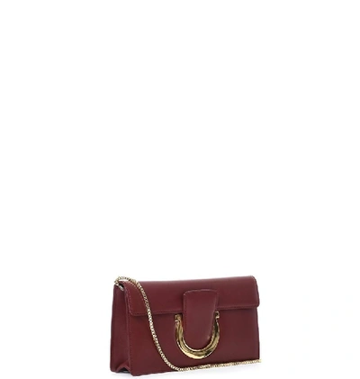 Shop Ferragamo Salvatore  Women's Burgundy Leather Pouch