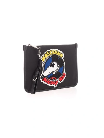 Shop Moschino Women's Black Polyester Pouch