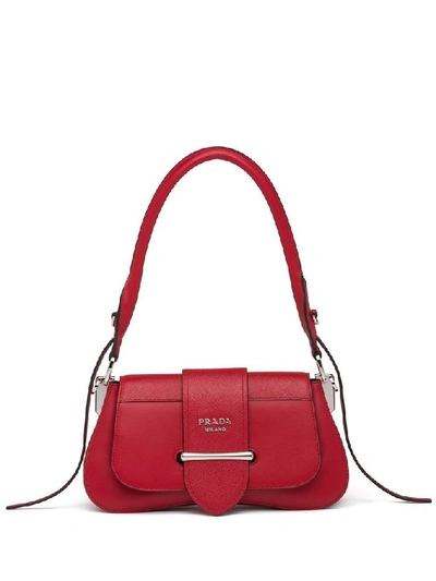 Shop Prada Women's Red Leather Handbag