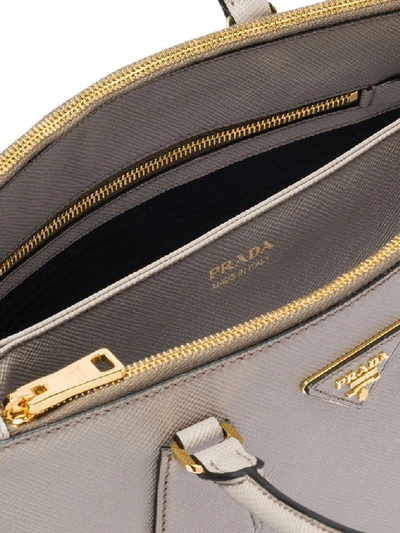 Shop Prada Women's Grey Leather Handbag