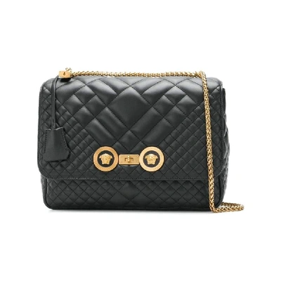 Shop Versace Women's Black Leather Shoulder Bag