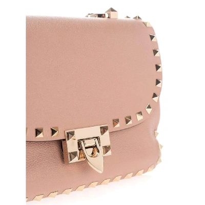 Shop Valentino Garavani Women's Pink Leather Shoulder Bag