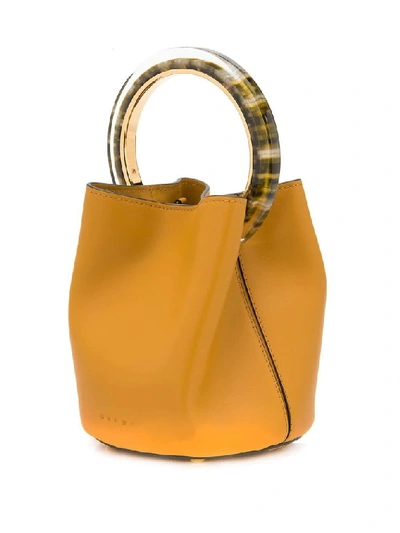 Shop Marni Women's Yellow Leather Handbag