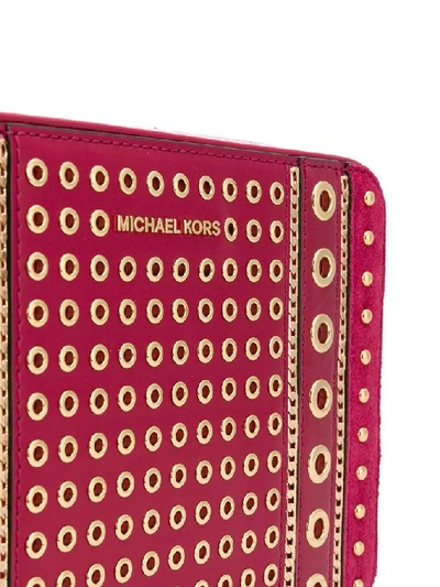 Shop Michael Kors Women's Fuchsia Leather Shoulder Bag