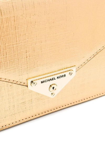 Shop Michael Kors Women's Gold Leather Shoulder Bag