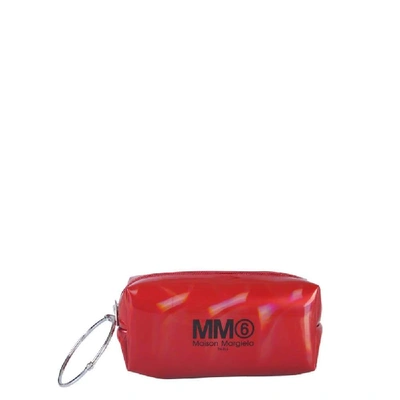 Shop Mm6 Maison Margiela Maison Margiela Women's Red Synthetic Fibers Pouch