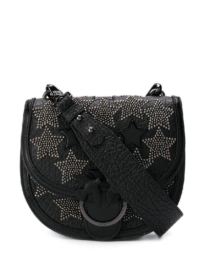 Shop Pinko Women's Black Leather Shoulder Bag