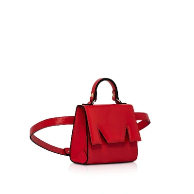 Shop Msgm Women's Red Leather Belt Bag