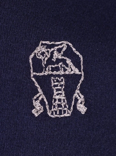 Shop Brunello Cucinelli Men's Blue Cotton T-shirt