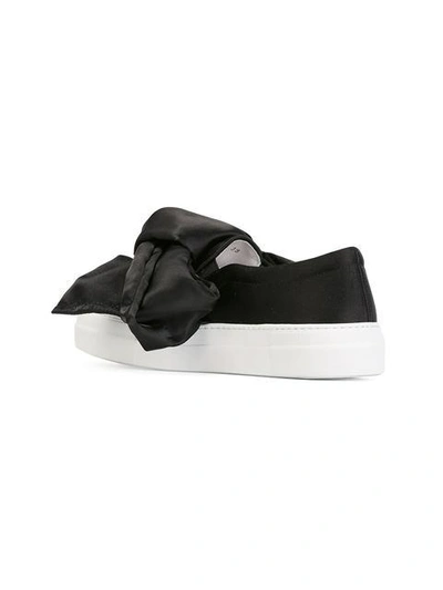 Shop Joshua Sanders Oversized Bow Slip-on Sneakers