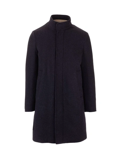 Shop Loro Piana Men's Blue Cashmere Coat