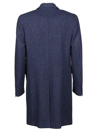 Shop Etro Men's Blue Wool Coat
