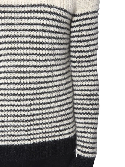 Shop Saint Laurent Men's White Wool Sweater