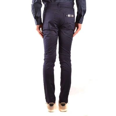 Shop Moschino Men's Blue Cotton Pants