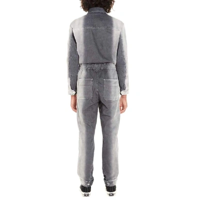 Shop Diesel Red Tag Men's Grey Cotton Jumpsuit