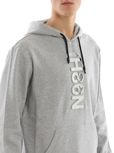 Shop Hogan Men's Grey Cotton Sweatshirt