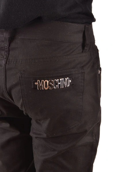 Shop Moschino Men's Black Cotton Jeans