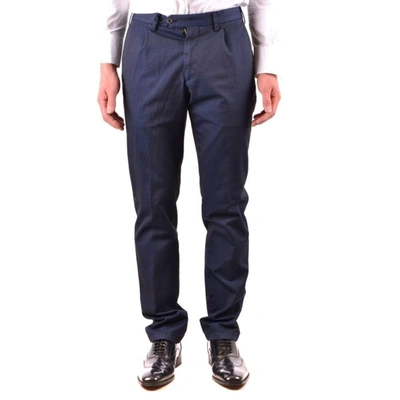 Shop Lardini Men's Blue Cotton Pants
