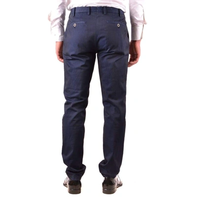 Shop Lardini Men's Blue Cotton Pants