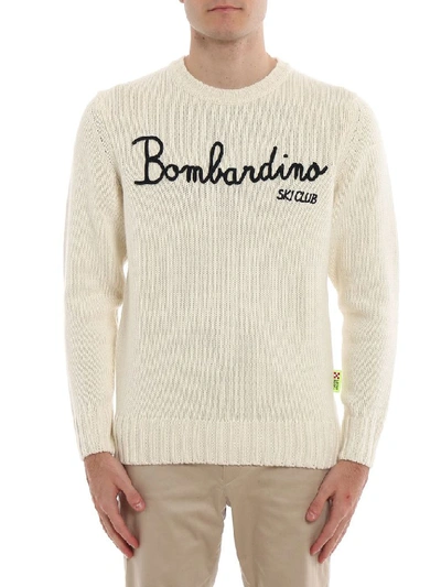 Shop Mc2 Saint Barth Men's White Wool Sweater