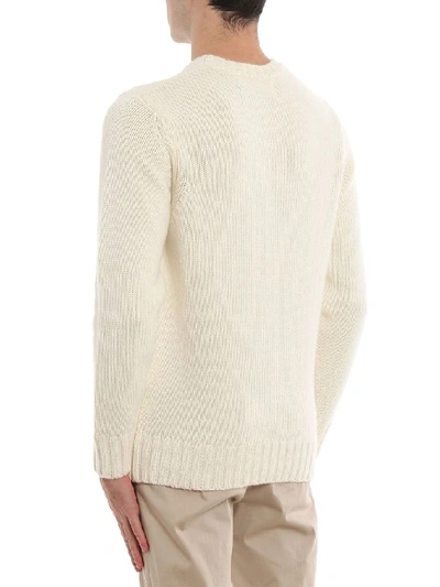 Shop Mc2 Saint Barth Men's White Wool Sweater