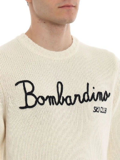 Shop Mc2 Saint Barth Men's White Wool Sweater