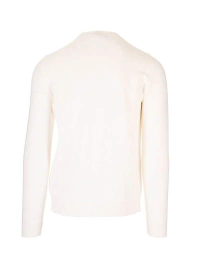 Shop Fendi Men's White Cotton Sweater