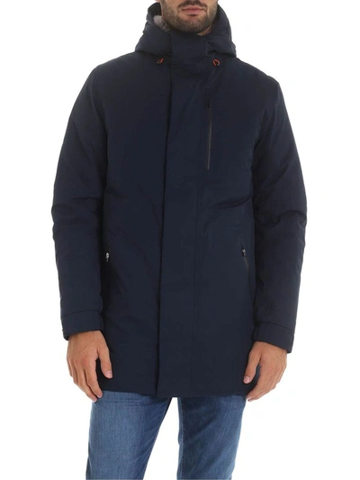 Shop Save The Duck Men's Blue Polyester Coat