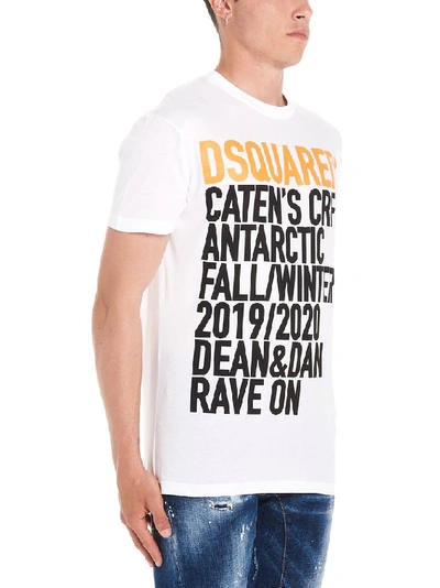 Shop Dsquared2 Men's White Cotton T-shirt