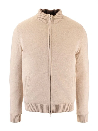 Shop Loro Piana Men's Beige Wool Sweater