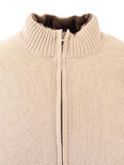 Shop Loro Piana Men's Beige Wool Sweater