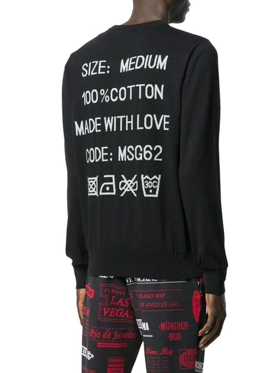 Shop Love Moschino Men's Black Cotton Sweater