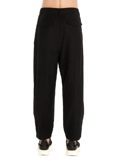 Shop Juun.j Men's Black Cotton Joggers