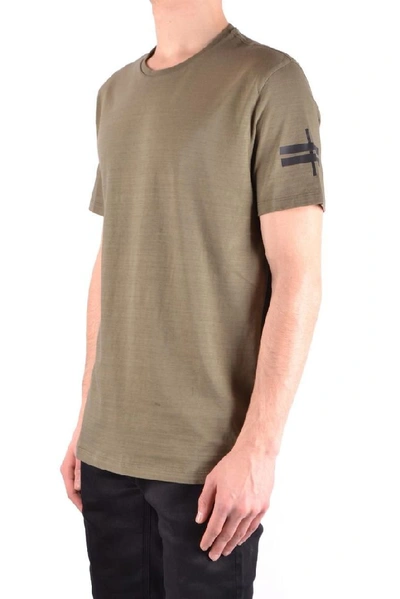Shop Neil Barrett Men's Green Cotton T-shirt