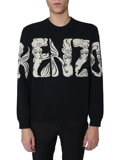 Shop Kenzo Men's Blue Viscose Sweater