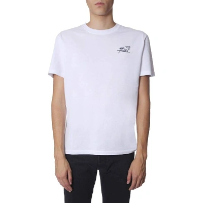 Shop Raf Simons Men's White Cotton T-shirt