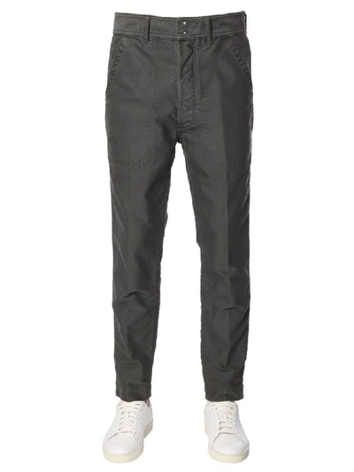 Shop Tom Ford Men's Grey Cotton Pants