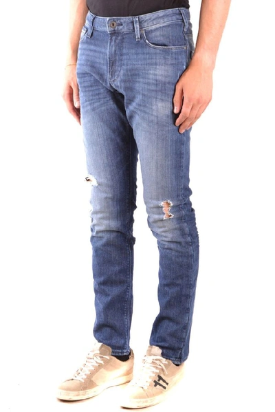 Shop Armani Jeans Men's Blue Cotton Jeans