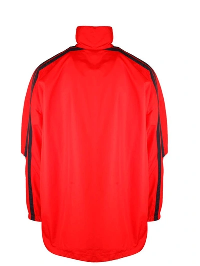 Shop Balenciaga Men's Red Polyamide Outerwear Jacket