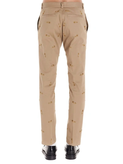 Shop Versace Men's Beige Cotton Pants