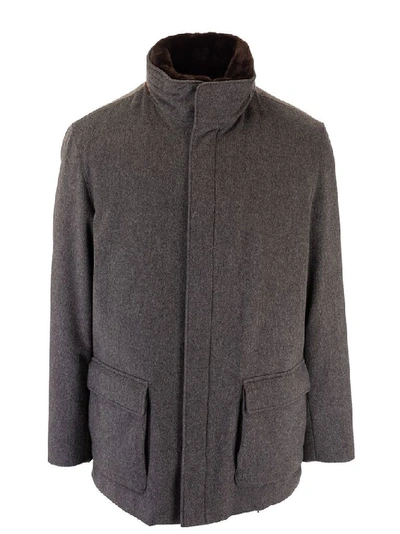 Shop Loro Piana Men's Grey Cashmere Coat