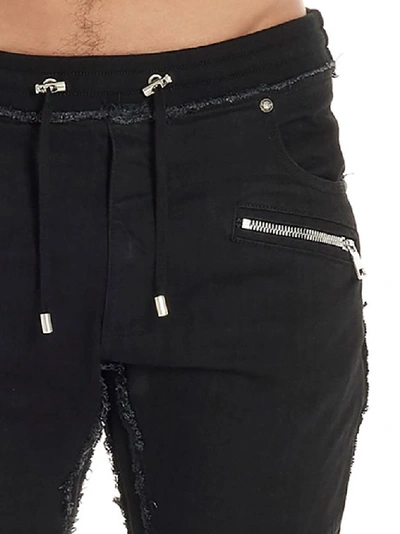 Shop Balmain Men's Black Cotton Pants