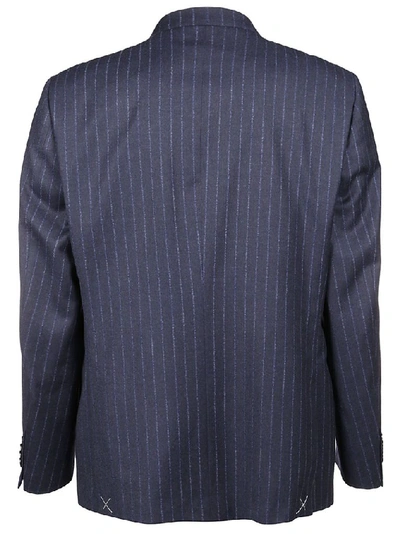 Shop Etro Men's Blue Wool Suit