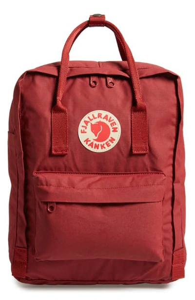 Shop Fjall Raven Kanken Water Resistant Backpack In Ox Red