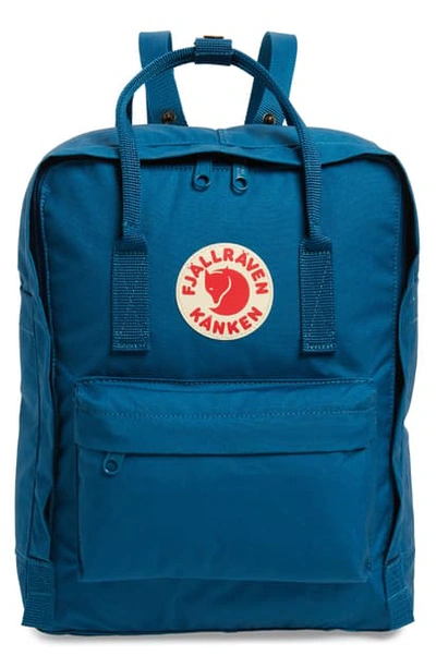 Shop Fjall Raven Kanken Water Resistant Backpack In Glacier Green