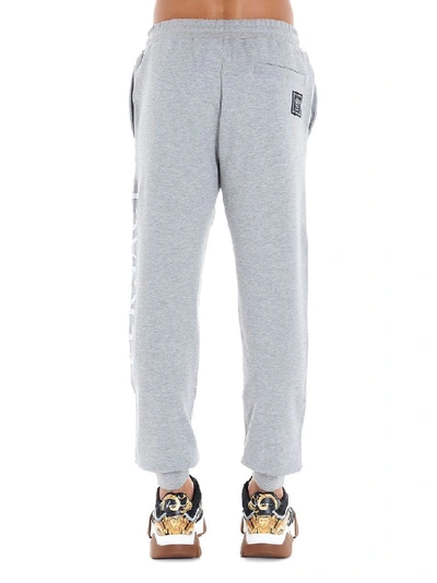 Shop Versace Men's Grey Cotton Joggers