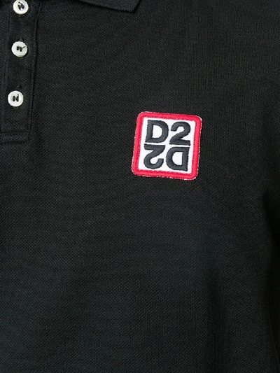 Shop Dsquared2 Men's Black Cotton Polo Shirt